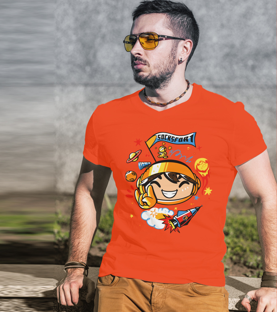Socksfor1 Chibi Astronaut Space Adventure Merch T-Shirt