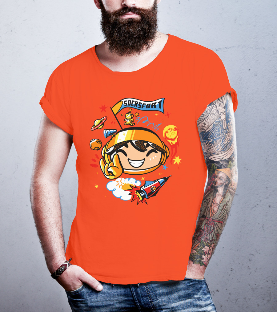 Socksfor1 Chibi Astronaut Space Adventure Merch T-Shirt