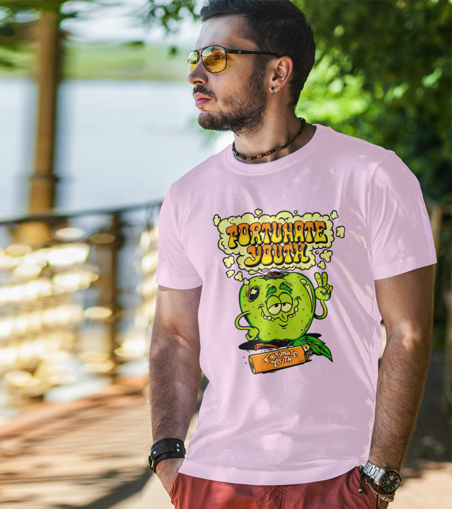 Fortunate Youth Merch Apple Smoking Peace Hand T-Shirt