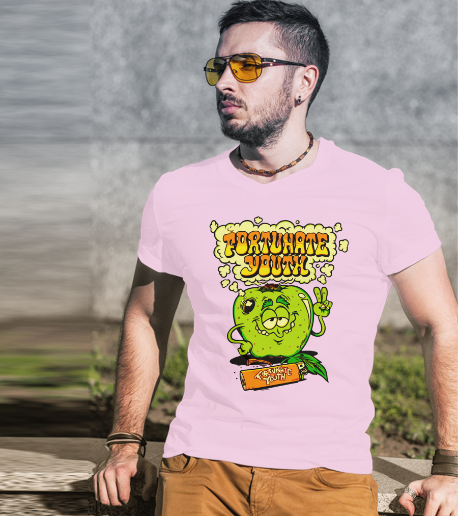 Fortunate Youth Merch Apple Smoking Peace Hand T-Shirt
