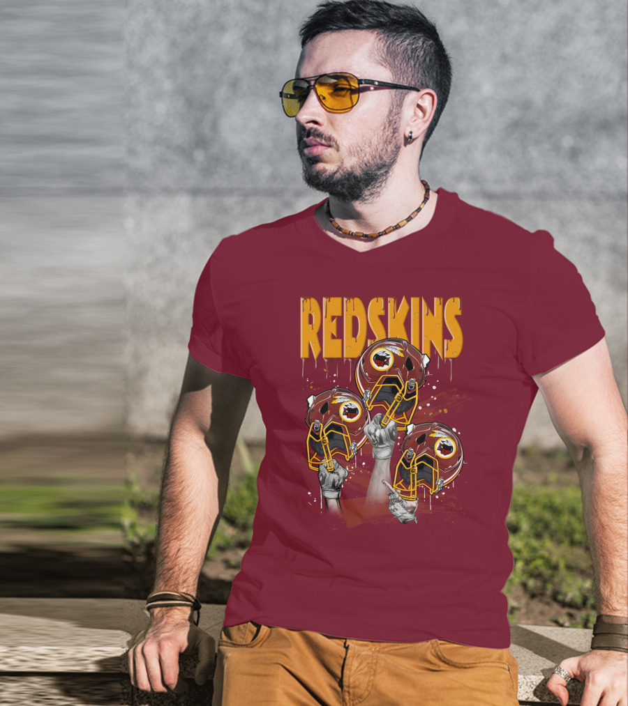 Redskins Helmets And Raised Fists T-Shirt