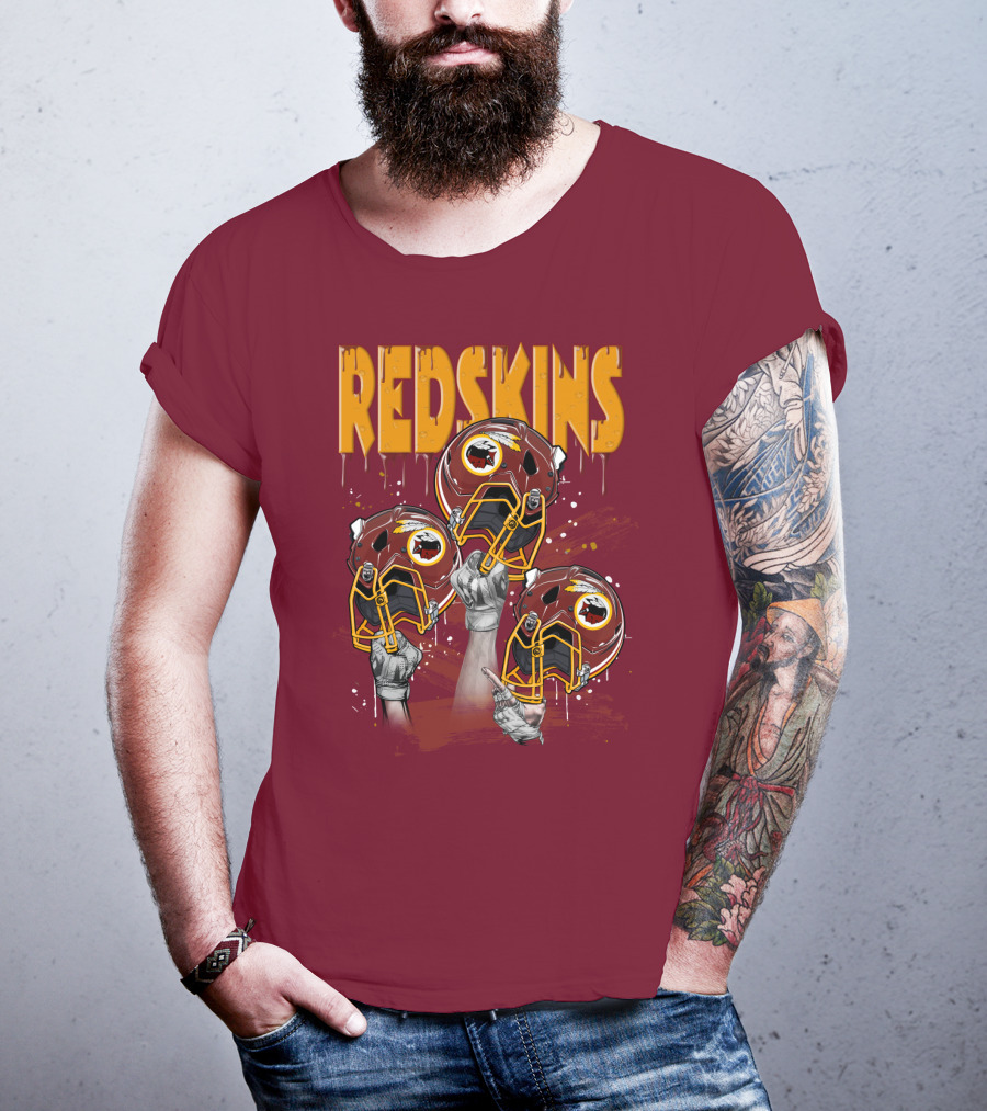 Redskins Helmets And Raised Fists T-Shirt