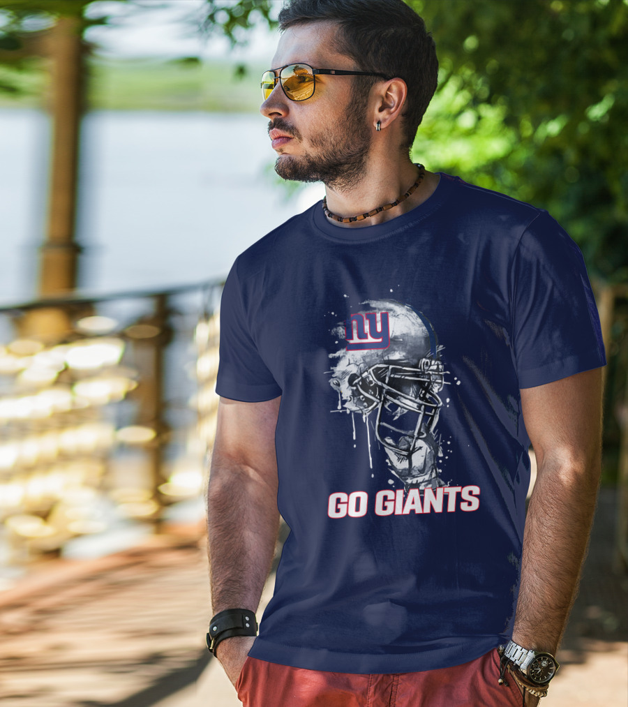 Ny Giants Football Helmet Go Giants T-Shirt
