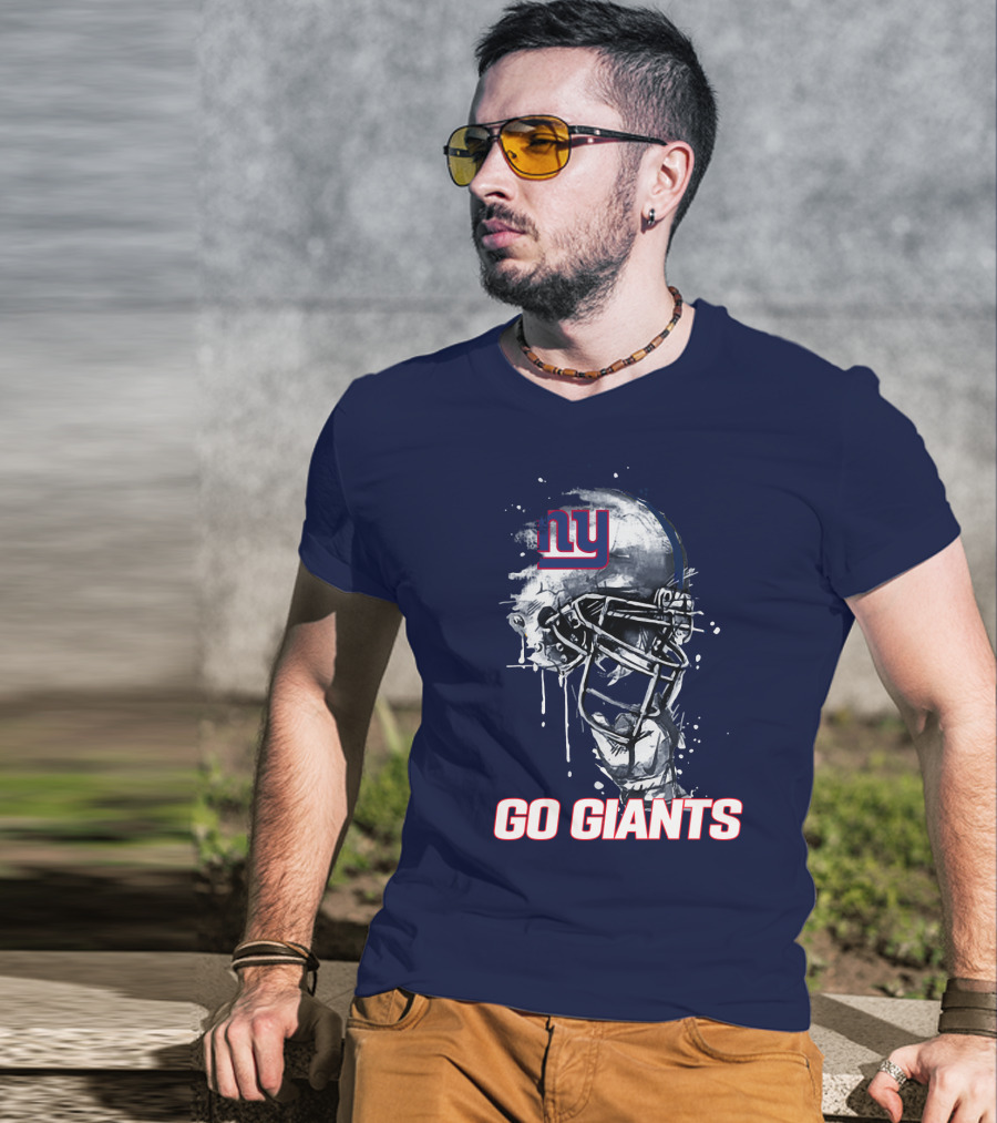 Ny Giants Football Helmet Go Giants T-Shirt