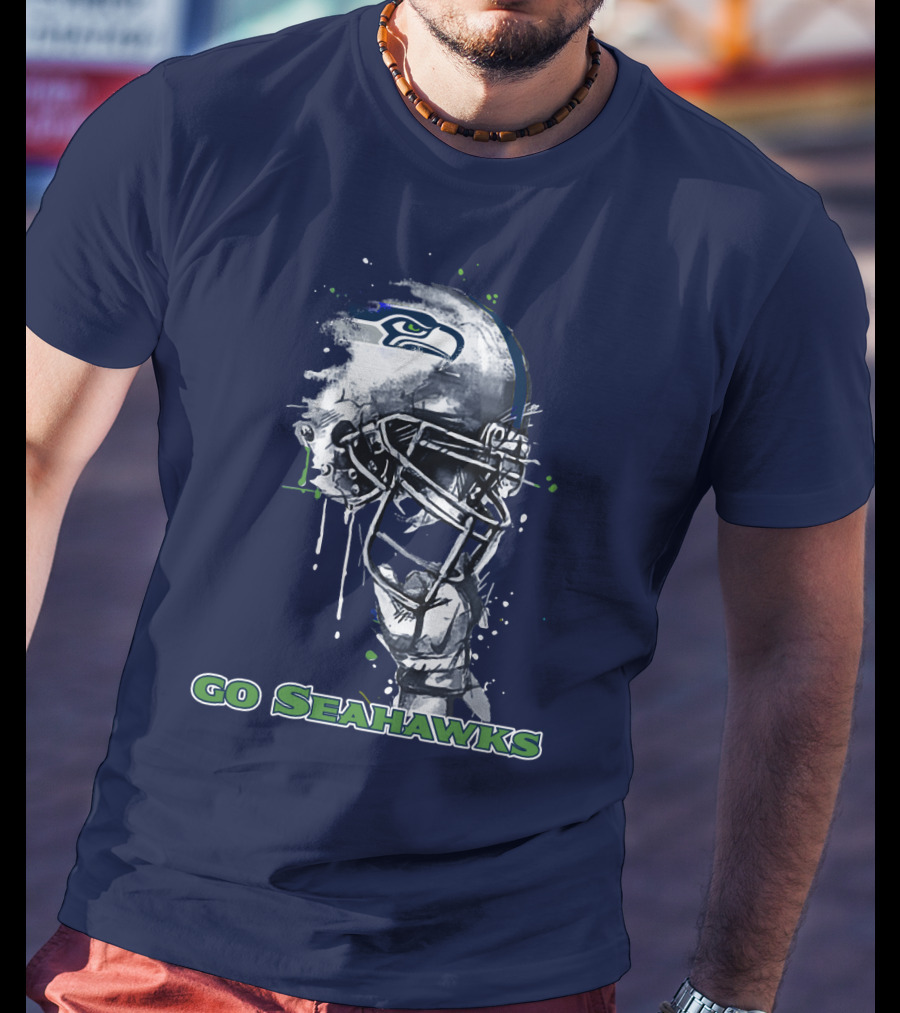 Go Seahawks Seahawks Helmet T-Shirt