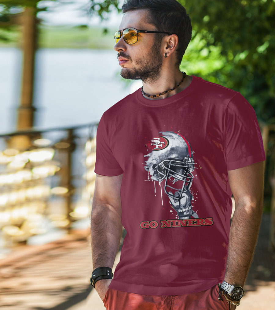 Go Niners Sf Football Helmet T-Shirt
