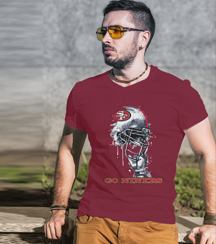 Go Niners Sf Football Helmet T-Shirt