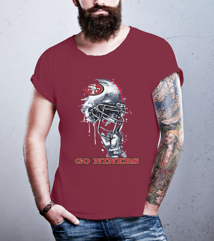 Go Niners Sf Football Helmet T-Shirt
