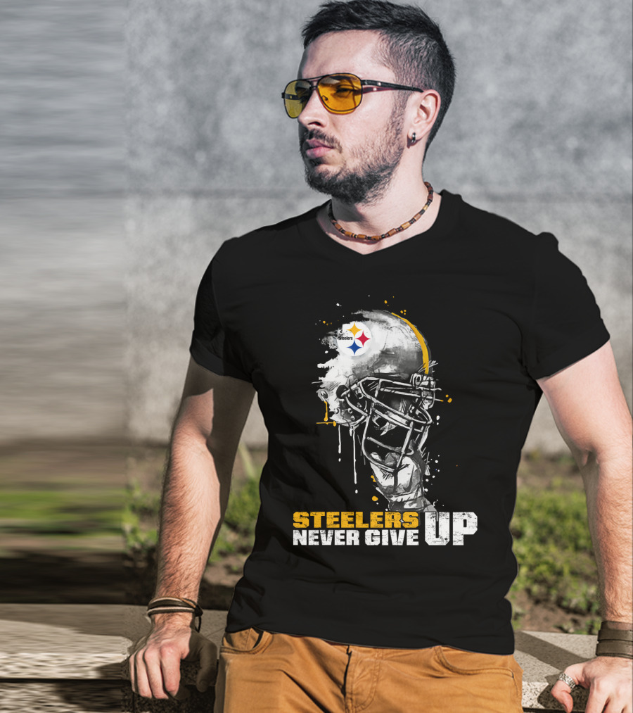 Steelers Never Give Up Helmet *Special Edition T-Shirt