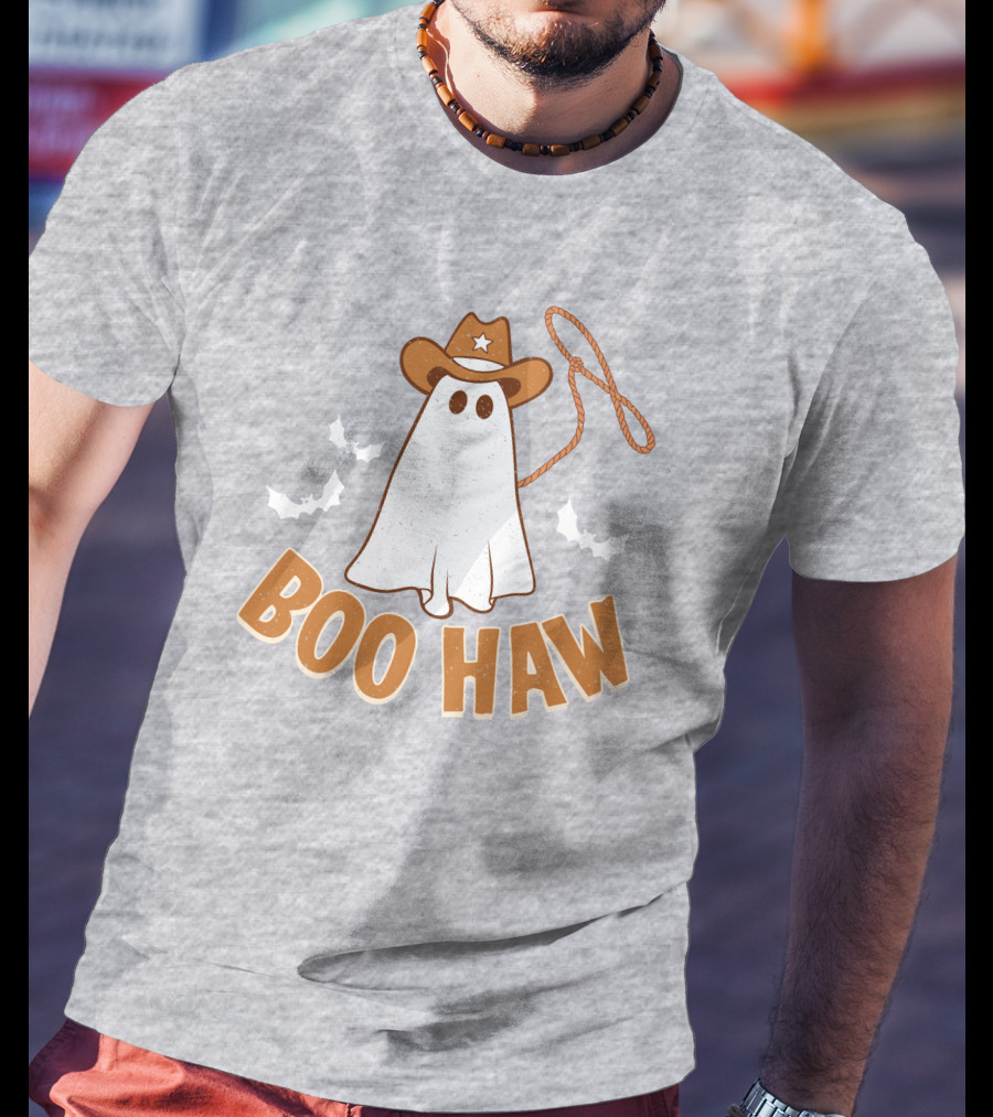 Boo Haw Western Ghost Cowboy Halloween T-Shirt