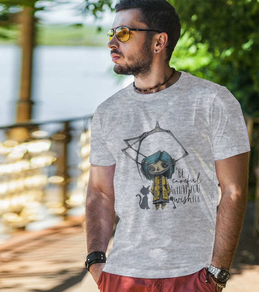 Be Careful What You Wish For Doll With Cat T-Shirt