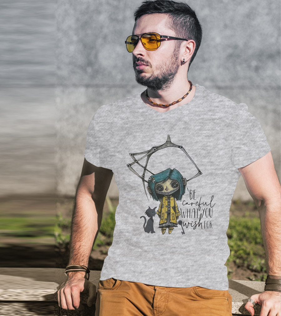 Be Careful What You Wish For Doll With Cat T-Shirt
