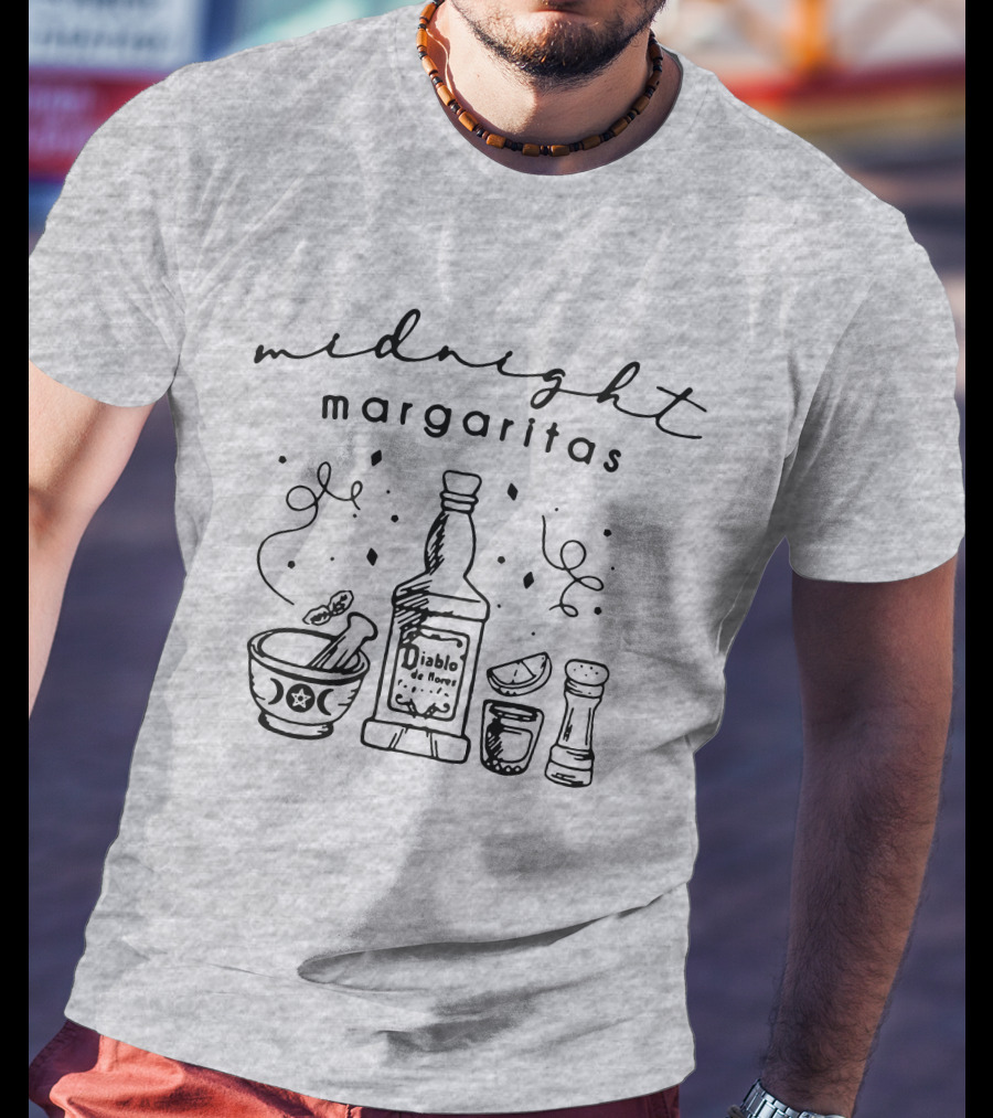 Midnight Margaritas Society Diablo Tequila Practical Magic Halloween Drinking Gift T-Shirt