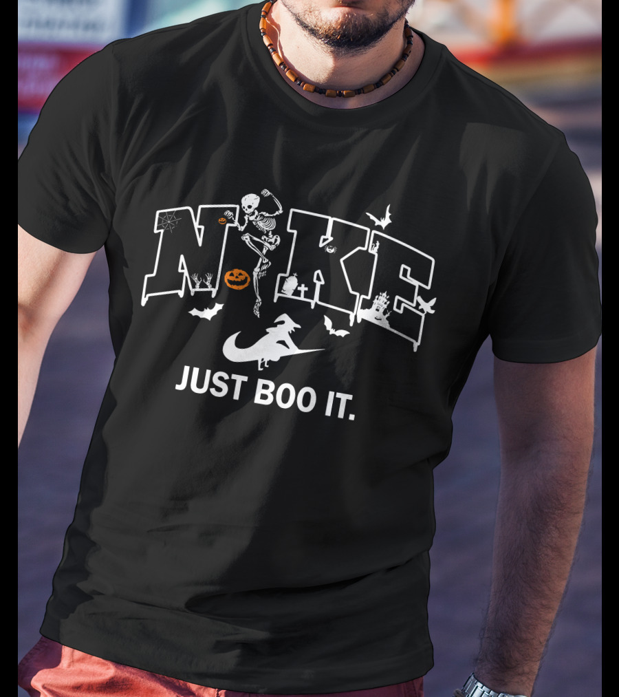 Vintage Skeleton Just Boo It Parody Halloween T-Shirt