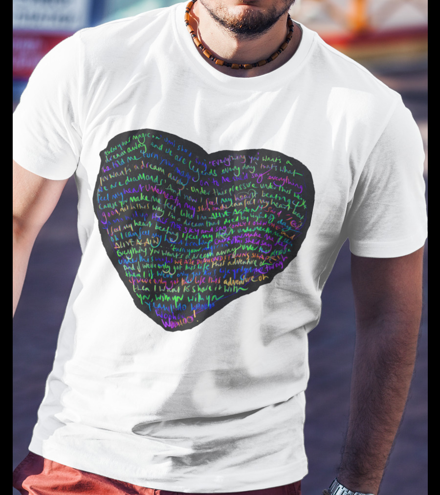 C.P White Heart Shaped T-Shirt