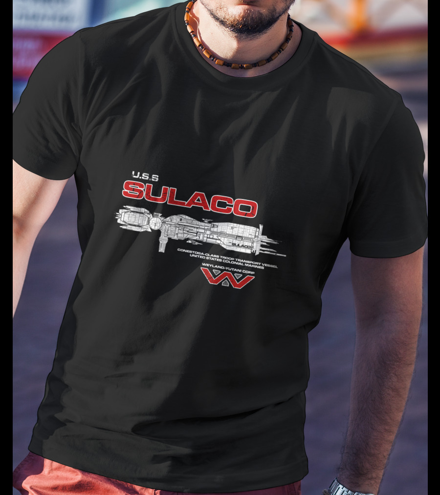 U.S.S. Sulaco Conestoga-Class Troop Transport Vessel Weyland-Yutani Corp T-Shirt
