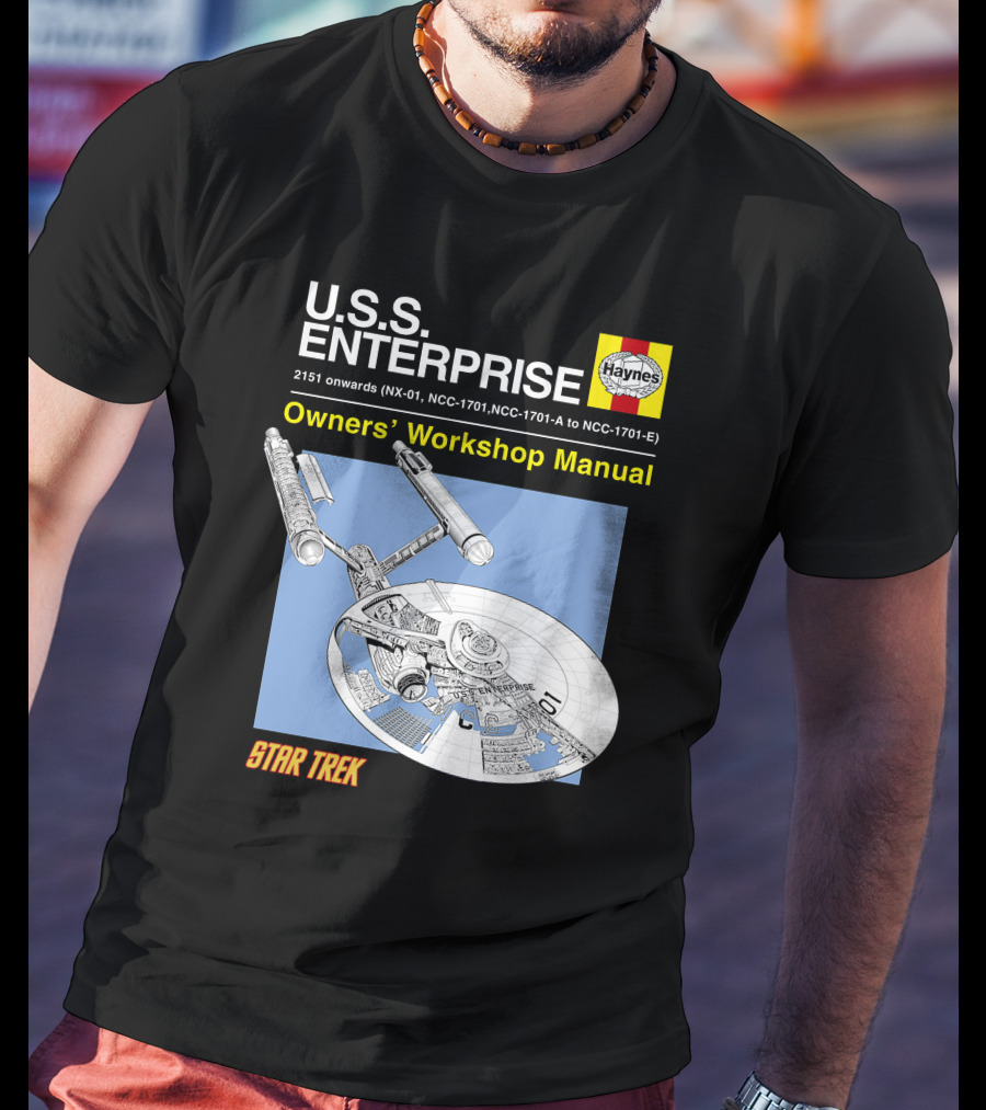 U.S.S Enterprise Haynes Owners' Workshop Manual Star Trek 2151 Onwards NCC-1701 NCC-1701-A To NCC-1701-E T-Shirt