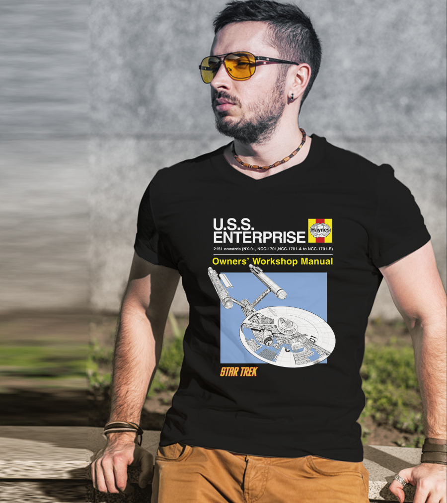 U.S.S Enterprise Haynes Owners' Workshop Manual Star Trek 2151 Onwards NCC-1701 NCC-1701-A To NCC-1701-E T-Shirt