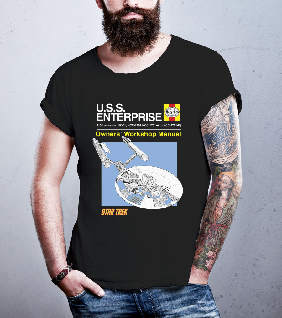 U.S.S Enterprise Haynes Owners' Workshop Manual Star Trek 2151 Onwards NCC-1701 NCC-1701-A To NCC-1701-E T-Shirt