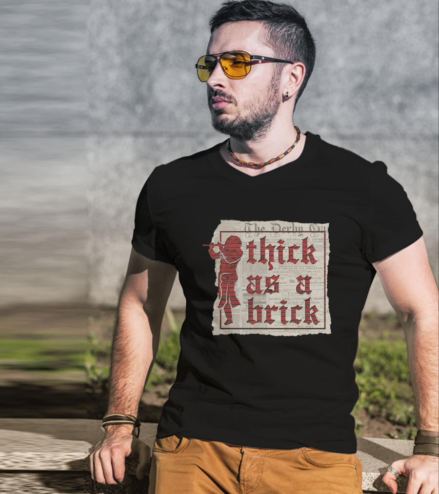 Thick As A Brick Newspaper Red Flute Player T-Shirt