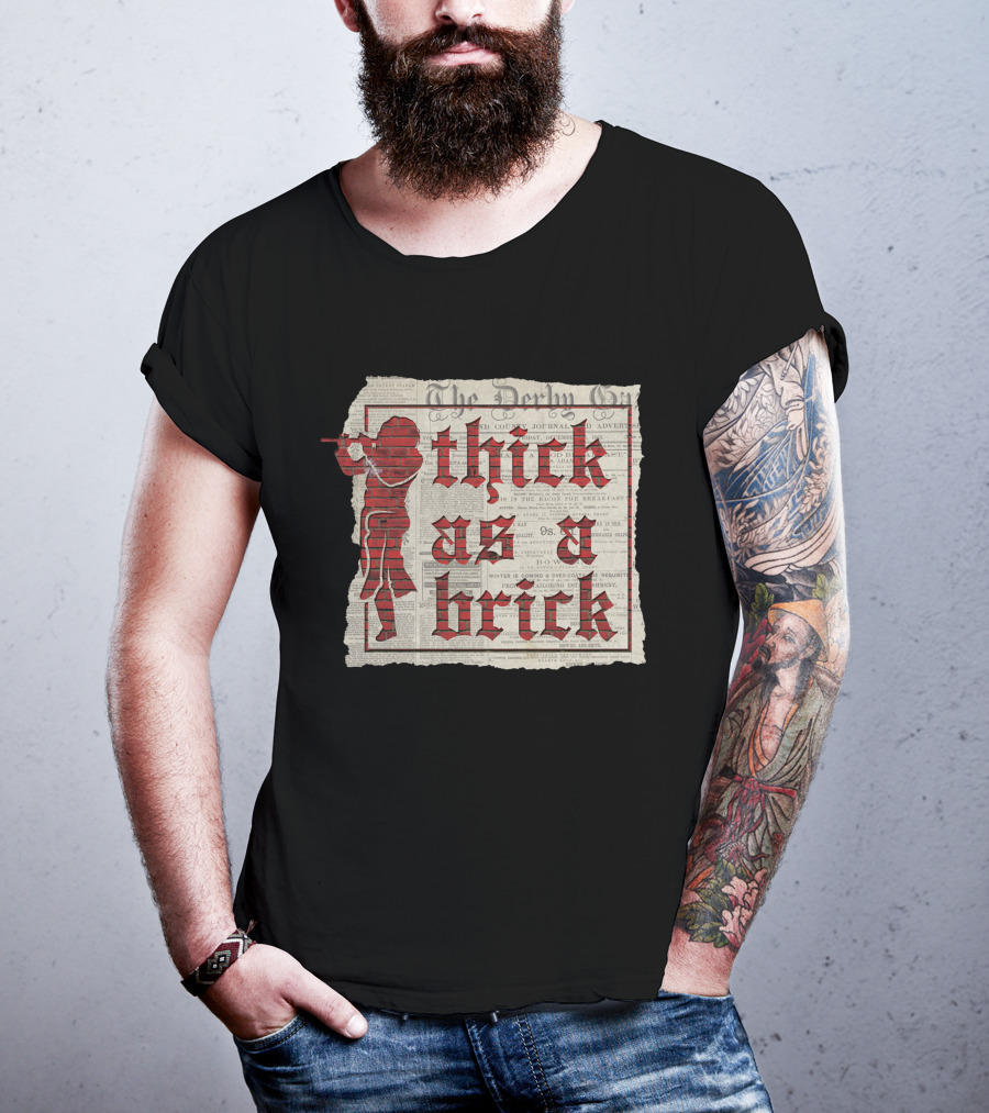 Thick As A Brick Newspaper Red Flute Player T-Shirt