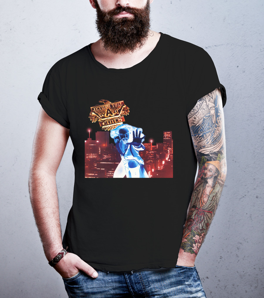 Faster Than A Bullet War Child Urban Heroic Cityscape T-Shirt