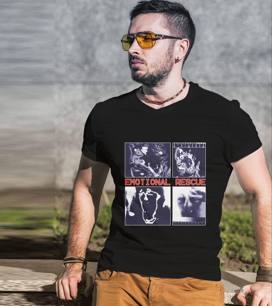 Emotional Rescue Album Cover Art Quadrants T-Shirt