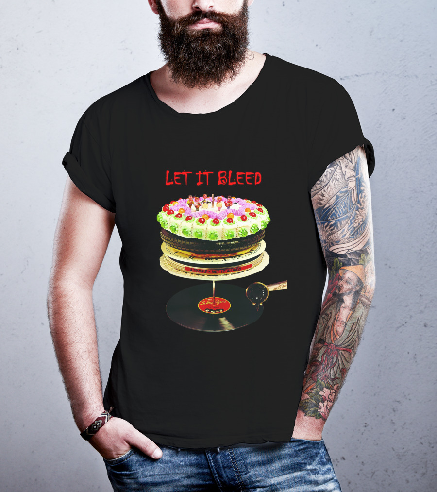Let It Bleed Rolling Stones Cake Vinyl Record T-Shirt