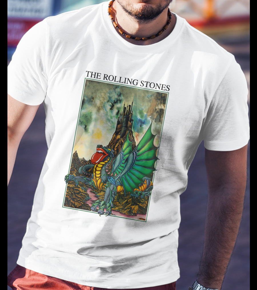 The Rolling Stones Dragon And Castle Scene T-Shirt