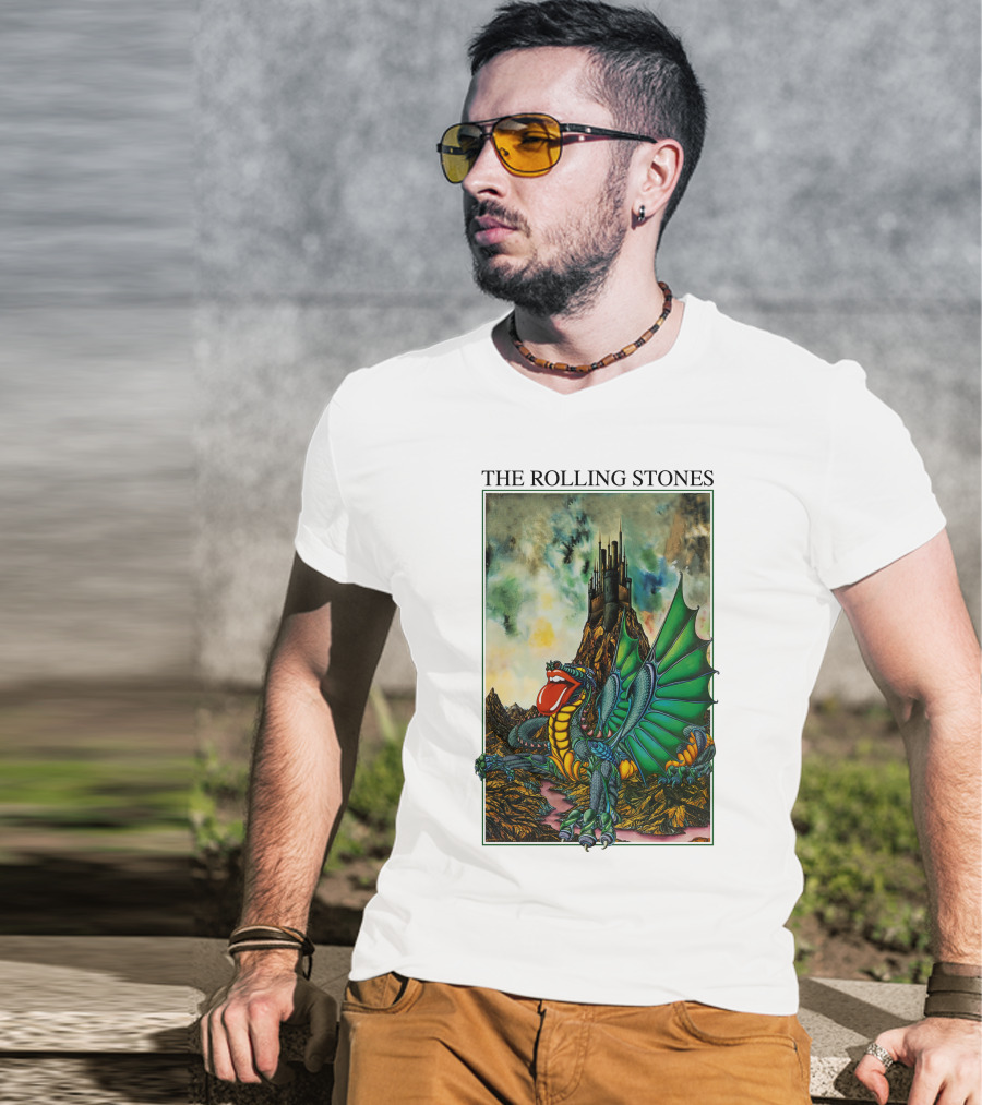 The Rolling Stones Dragon And Castle Scene T-Shirt