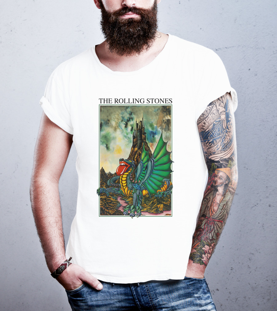 The Rolling Stones Dragon And Castle Scene T-Shirt