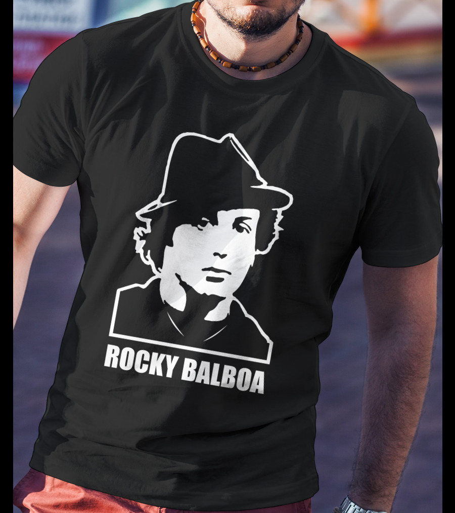 Rocky Balboa Iconic Boxing Legend With Hat T-Shirt