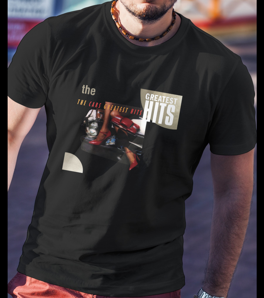 The Cars Greatest Hits Album Cover Retro T-Shirt