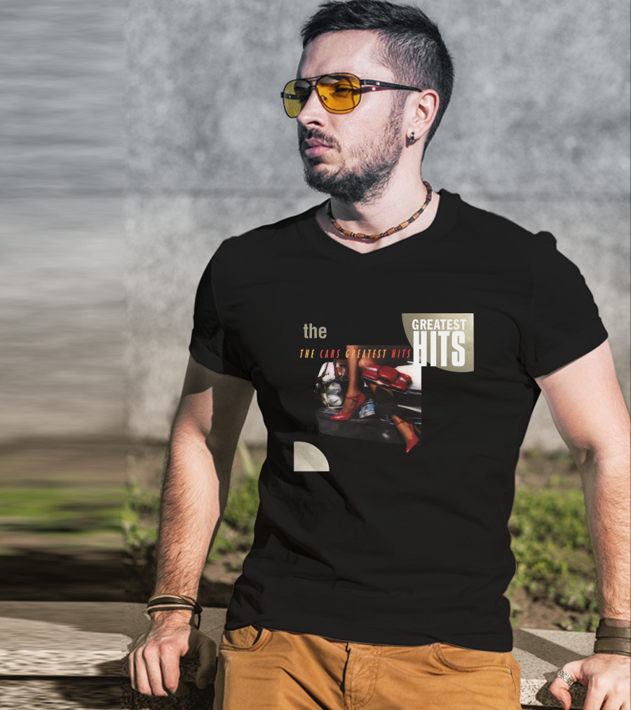 The Cars Greatest Hits Album Cover Retro T-Shirt