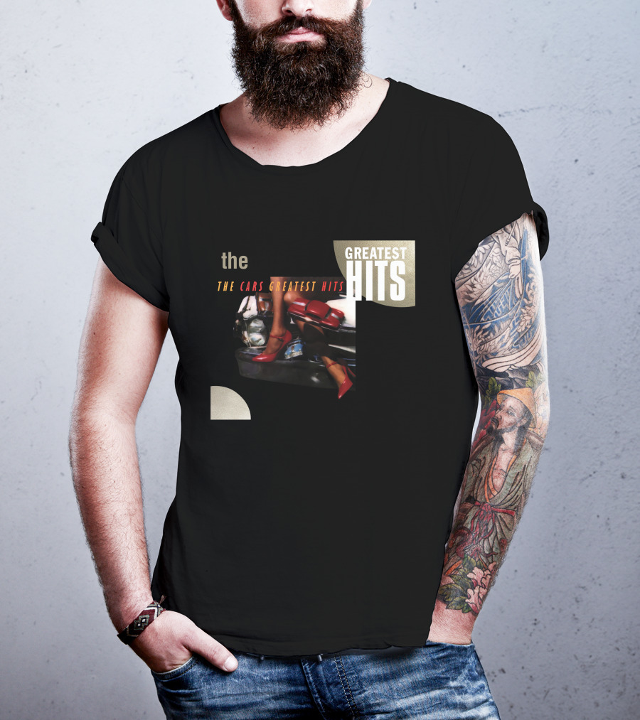 The Cars Greatest Hits Album Cover Retro T-Shirt