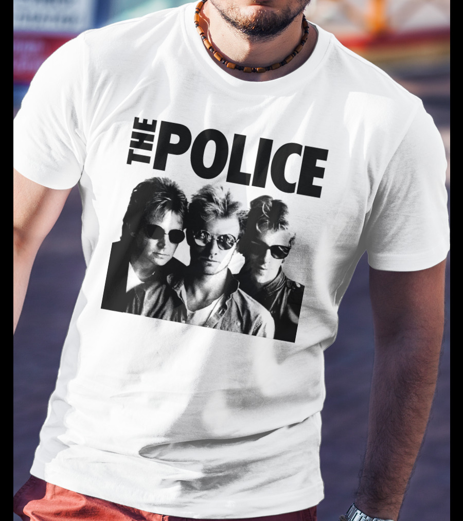 The Police Band Black And White Photo T-Shirt