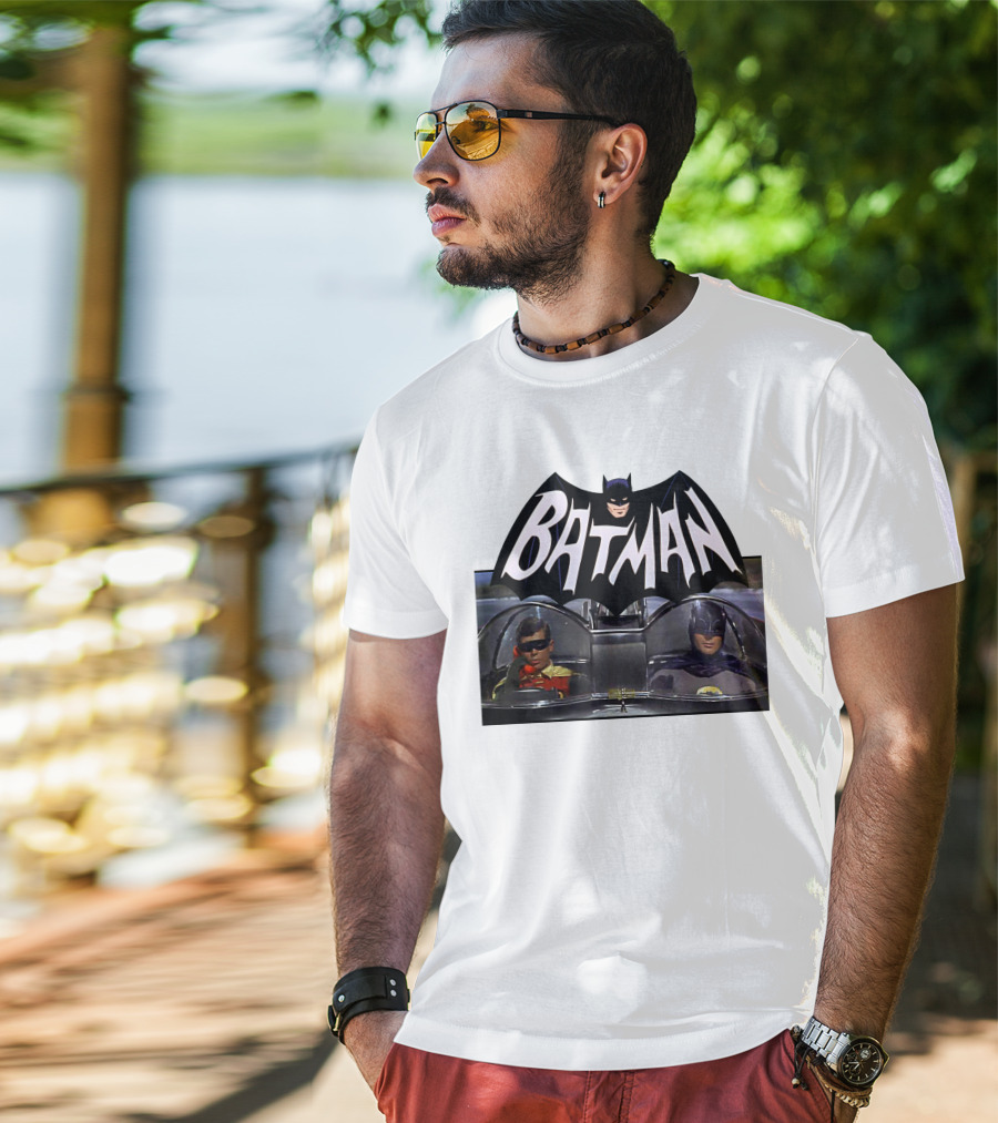 Batman TV Series Batmobile Dynamic Duo T-Shirt