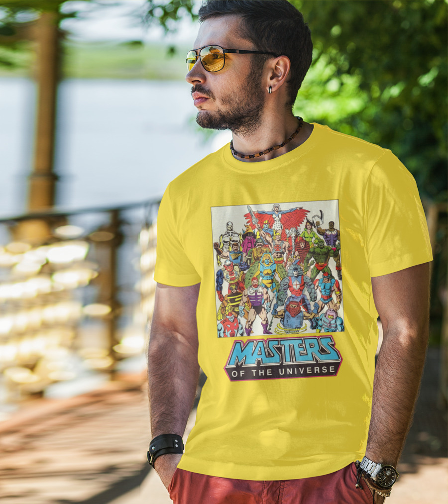 Masters Of The Universe He-Man Iconic Characters Group Retro Comic T-Shirt