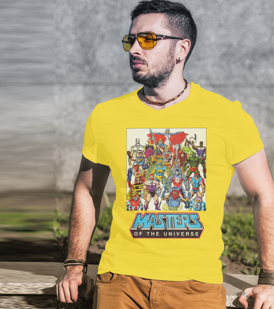 Masters Of The Universe He-Man Iconic Characters Group Retro Comic T-Shirt