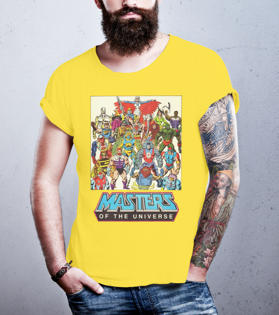 Masters Of The Universe He-Man Iconic Characters Group Retro Comic T-Shirt