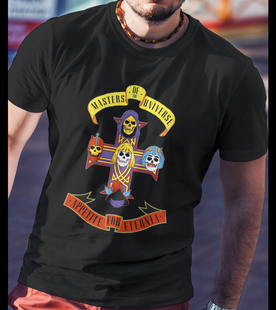 Masters Of The Universe Appetite For Eternia Cross Skulls T-Shirt