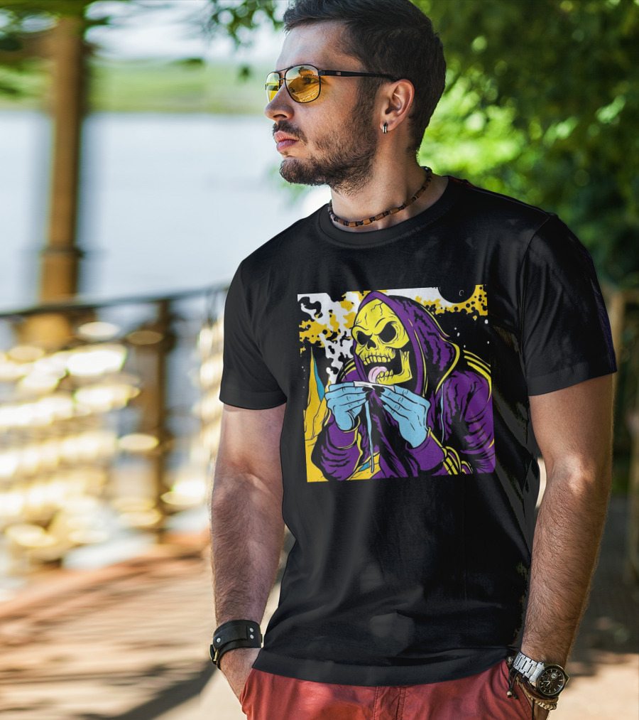 Skeletor Rolling Hoodie Masters Of The Universe 80s Retro Style Cartoon T-Shirt