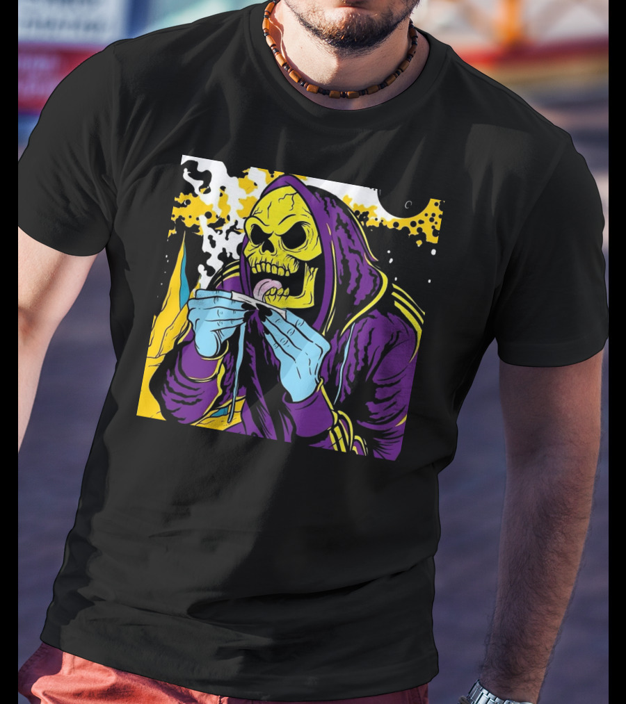 Skeletor Rolling Hoodie Masters Of The Universe 80s Retro Style Cartoon T-Shirt