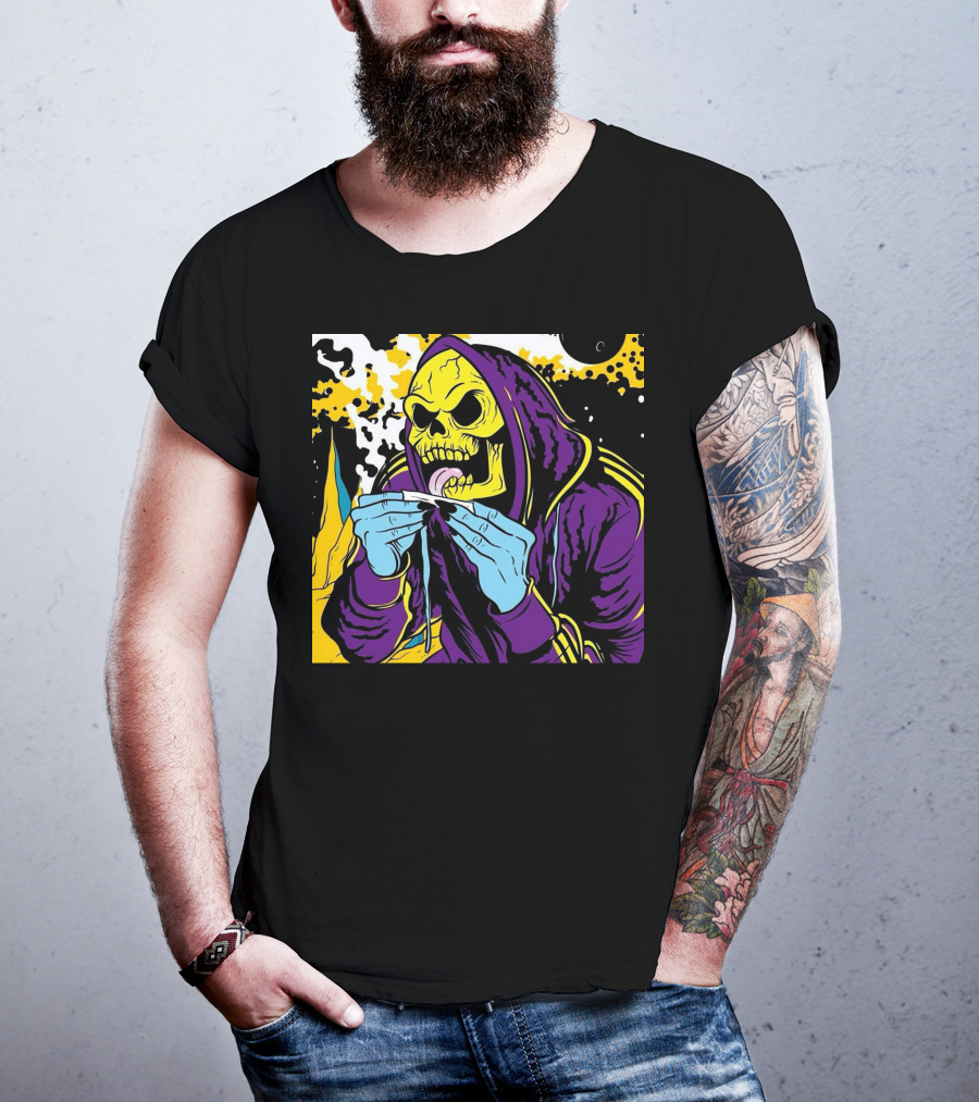 Skeletor Rolling Hoodie Masters Of The Universe 80s Retro Style Cartoon T-Shirt