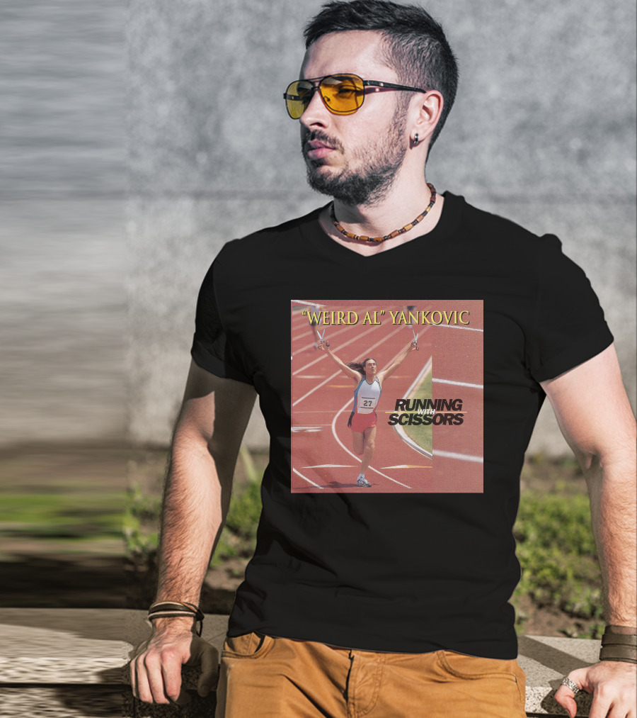 Weird Al Yankovic Running With Scissors Track T-Shirt