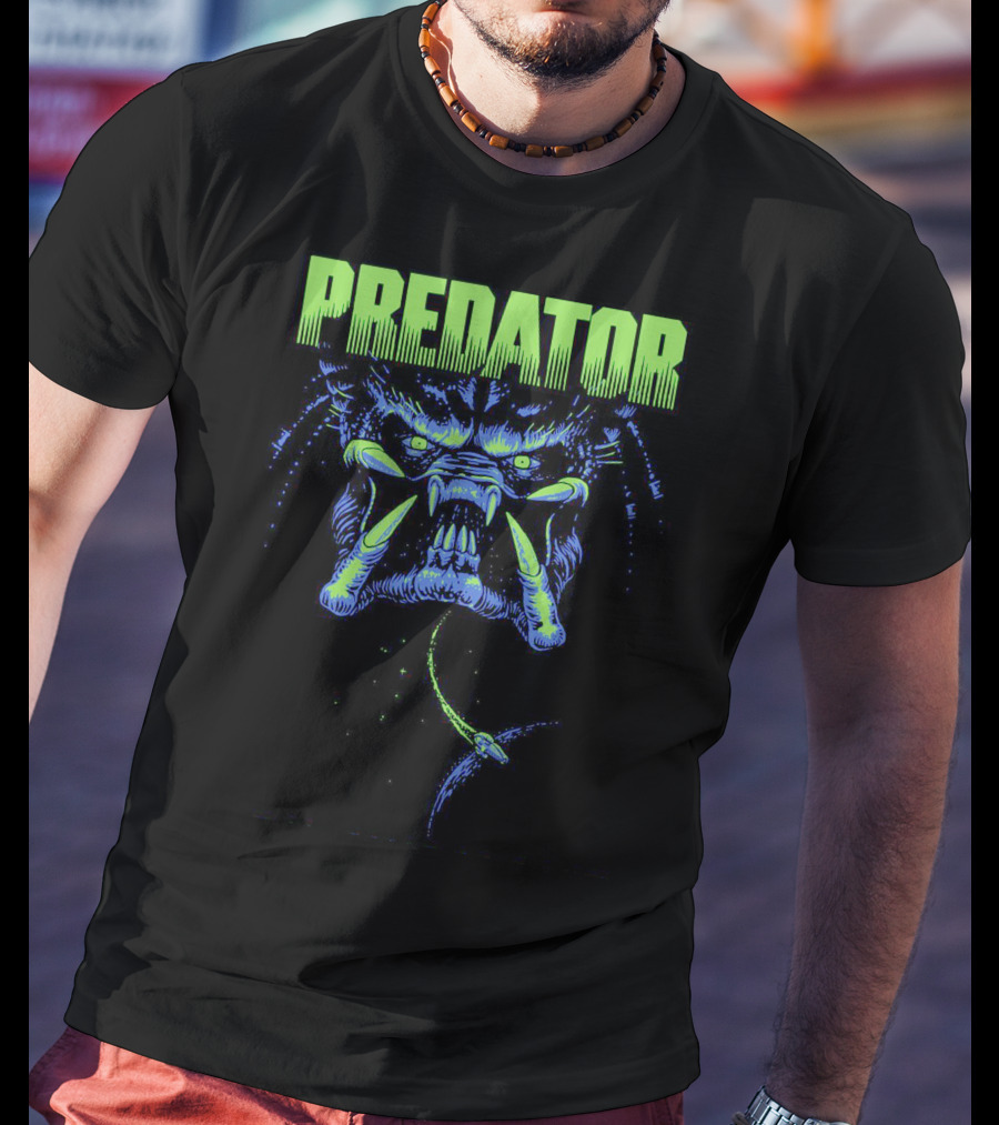 Predator Alien Creature Neon Combat Action T-Shirt