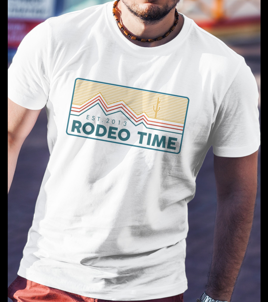 EST. 2013 Rodeo Time Dale Brisby White Summit T-Shirt