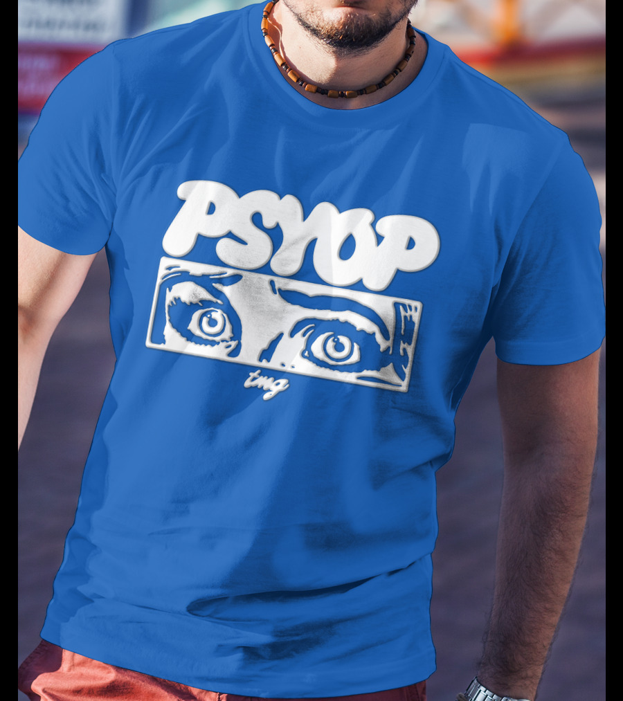 PSYOP TMG Eye Design Crewneck T-Shirt