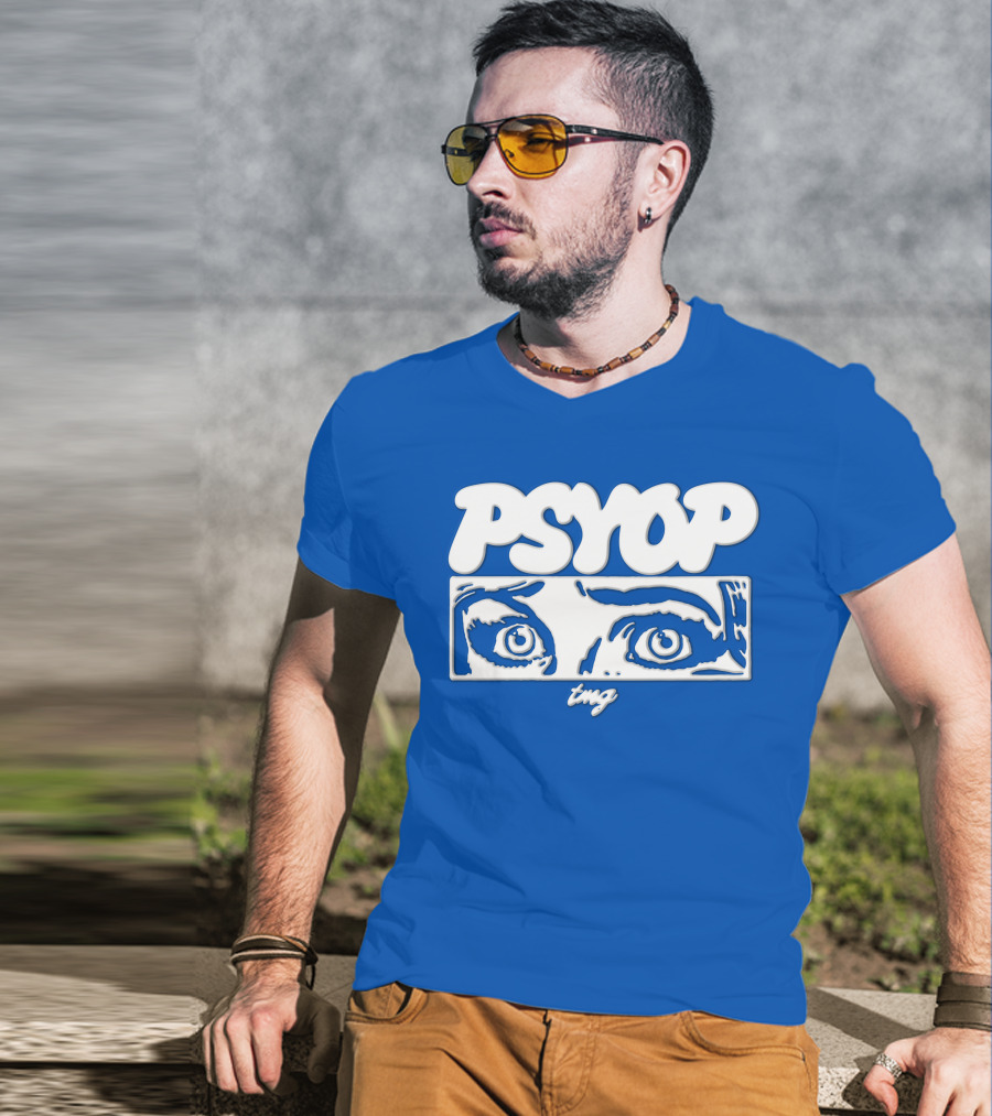 PSYOP TMG Eye Design Crewneck T-Shirt