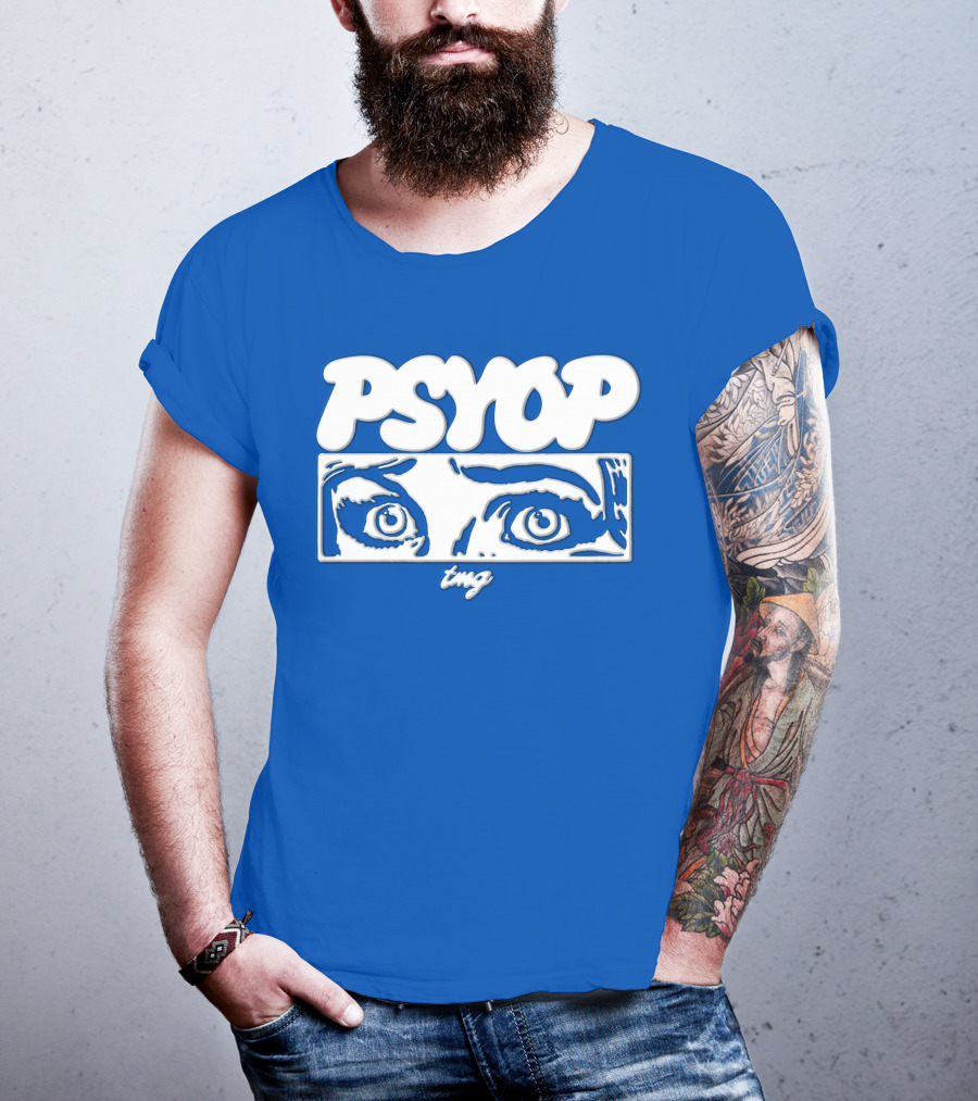 PSYOP TMG Eye Design Crewneck T-Shirt